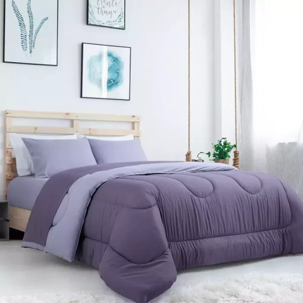 Juego de sábanas Plus Basic 2 1/2 Plazas Violeta